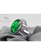 Ring Vintage Emerald Sterling silver 925 vrc043s